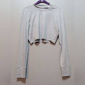 Vuori | Heathered Grey | Lux Crop Tee | Size L